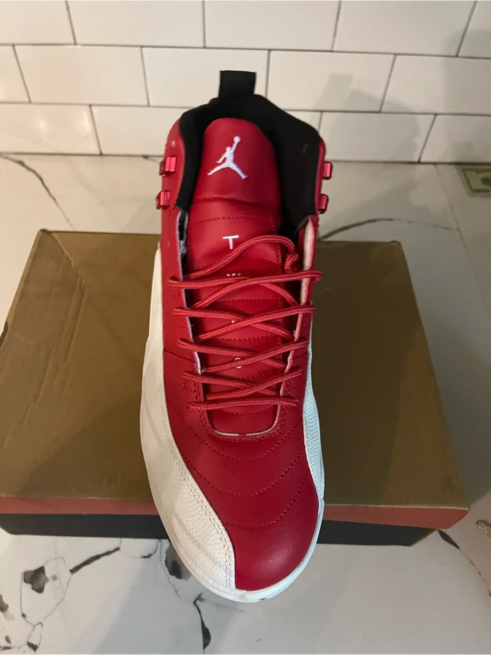 Mens Retro 12 Gym Red Size 13.